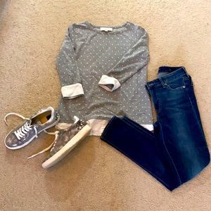 LOFT polka dot sweater